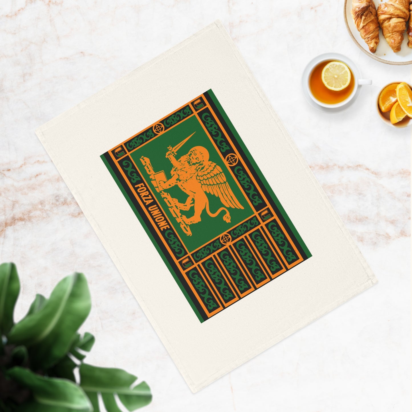 L'Unionista Cotton Tea Towel Venice Flag Kitchen Decor