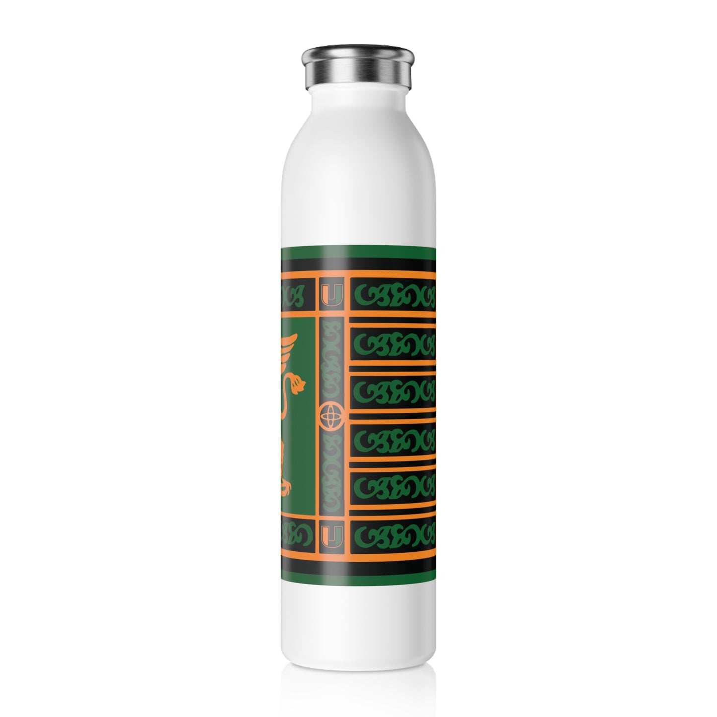 L'unionista Slim Water Bottle with Bold Lion Design, Eco-Friendly Hydration,