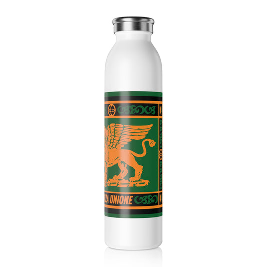 L'unionista Slim Water Bottle with Bold Lion Design, Eco-Friendly Hydration,