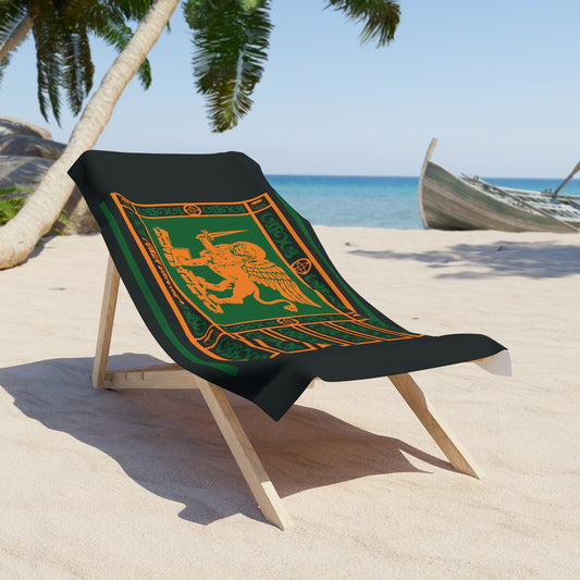 L'Unionista Towel with Lion Design, Summer Accessory, Poolside Essential