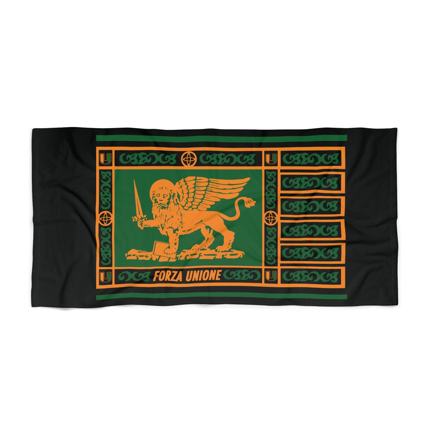L'Unionista Towel with Lion Design, Summer Accessory, Poolside Essential
